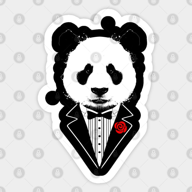 Tuxedo Panda Sticker by clingcling